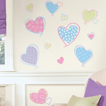 Väggdekor RoomMates Hearts