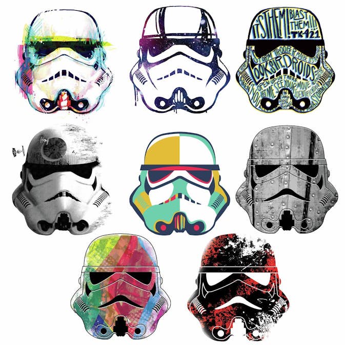 Väggdekor RoomMates Kids Star Wars Storm Trooper Stickers