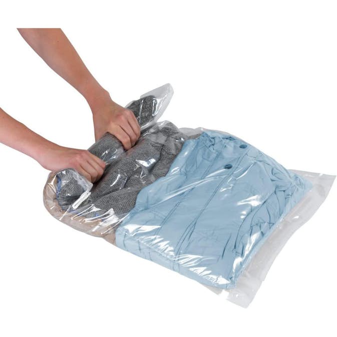 Kompresspåse WENKO Vakuum Platsbesparande Klädförvaring Roll M 50x70 cm