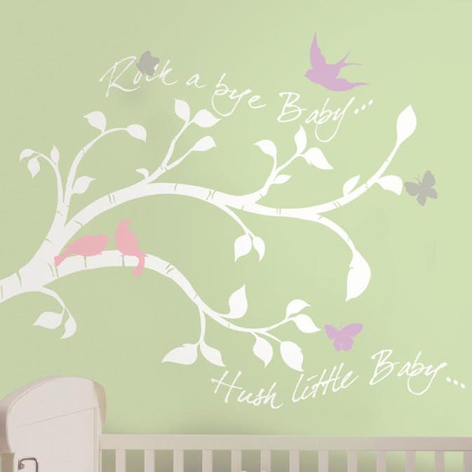 Väggdekor RoomMates Rock-a-bye Bird Branch
