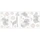 Väggdekor RoomMates Gray Baby Animals