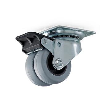 Länkhjul Habo 4105 med Broms 50 mm