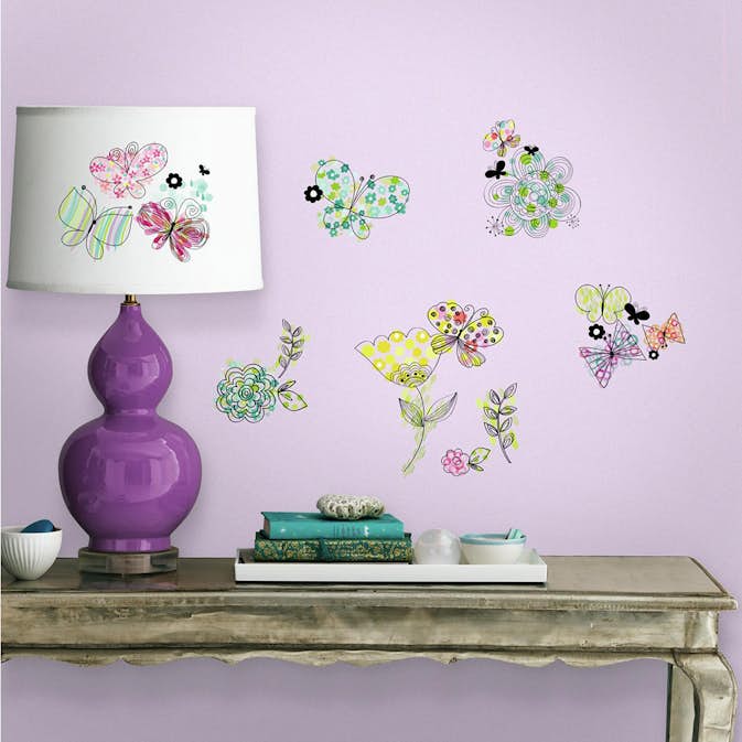 Väggdekor RoomMates Pastel Floral