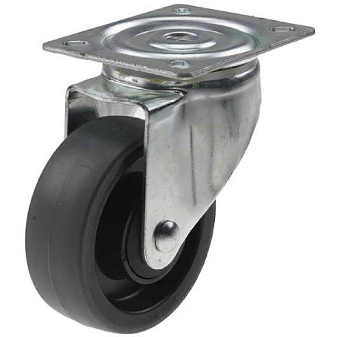 Containerhjul Millers Grå/Svart 100 mm