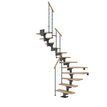 Spartrappa Dolle Cork Ek Steg 1/2 Svängd Style6 Räcke