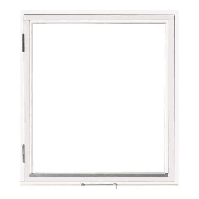 Sidohängt Fönster Landskap Vitmålad