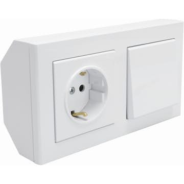 Hörnbox Malmbergs Optima 1P/Tr+Uttag