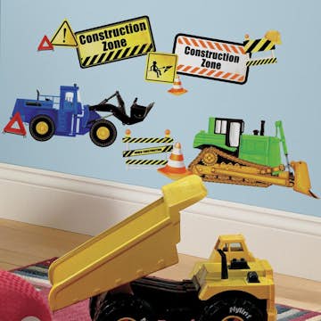 Väggdekor RoomMates Construction Trucks