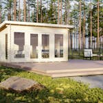 Friggebod Luoman Lillevilla Luosto 11,7 m² Komplett Stuga med Pulpettak