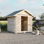 Vedbod Luoman Lillevilla Tahko 4 m² Vedförvaring med Sadeltak i Lösvirke