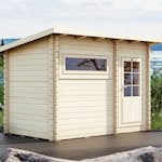 Bastu Luoman Lillevilla Palovesi 6,6 m² Fristående Utebastu med Pulpettak