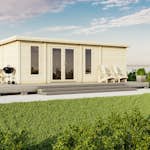 Attefallshus Luoman Lillevilla Teno 28,8 m² Komplett Stuga med Pulpettak