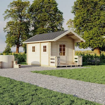 Bastu Luoman Lillevilla Tiira 10,3 m² Fristående Utebastu med Sadeltak