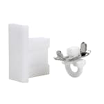 Gardintillbehör Kirsch Stopp & Ändkåpor Elite Vit/Aluminium 2st