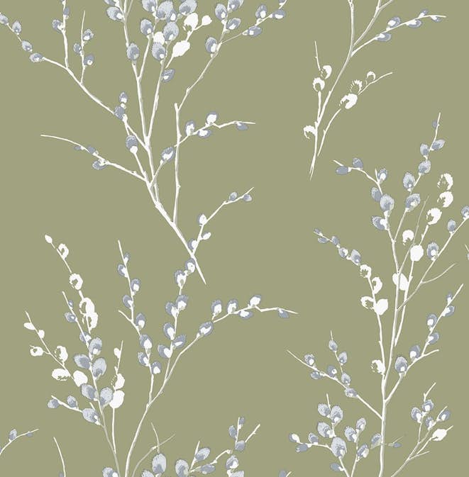 Tapet Laura Ashley Pussy Willow Moss Grön 121074