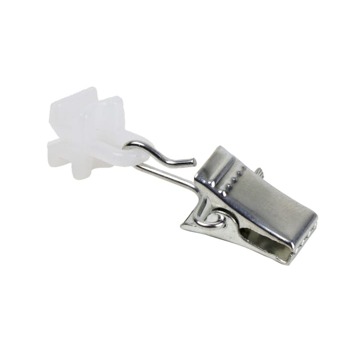 Gardintillbehör Kirsch Fyrkantigt Glid Med Klämma för U-skena Vit/Aluminium