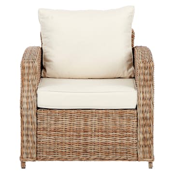 Loungefåtölj Ute VILA Gotland i Konstrotting med Dynor