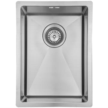 Diskho Lavabo Kubus 282 Soft Rostfri Enkel med Bottenventil & Vattenlås