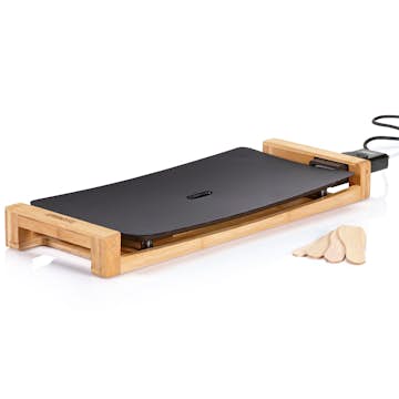 Bordsgrill Princess Table Chef Pure Black Bamboo 50x25 cm