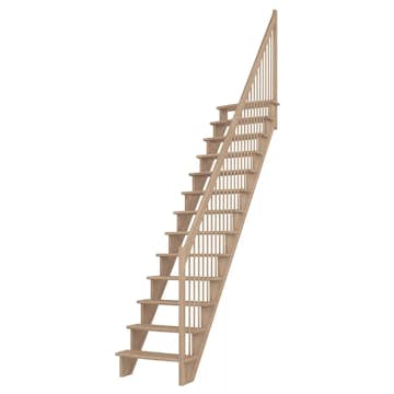 Spartrappa Dolle Lyon med Vertikalt Träräcke