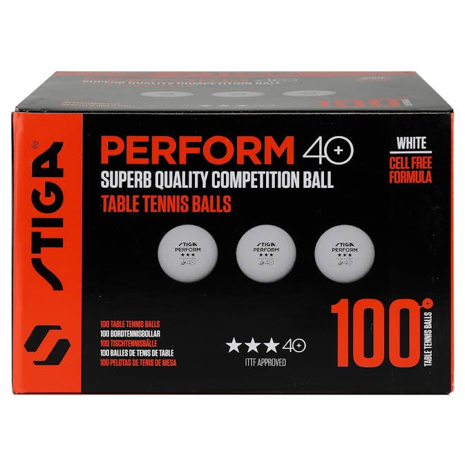 Pingisboll Stiga Sports Perform 3-Star ABS White 100-Pack