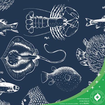 Tapet Contour Into the Deep Blå