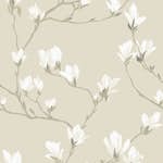 Tapet Laura Ashley Magnolia Grove Naturel 113353 EasyUp, Mönstrad Flerfärgad