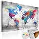 Anslagstavla Arkiio World Map Grey Style