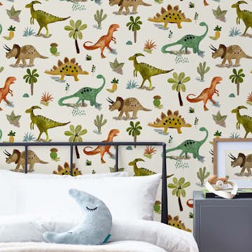 Tapet NEXT Prehistoric Dinosaur & Friends Natural