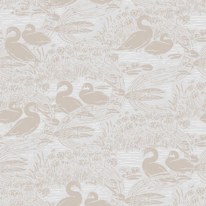 Tapet Laura Ashley Swans Dove Grå 118471