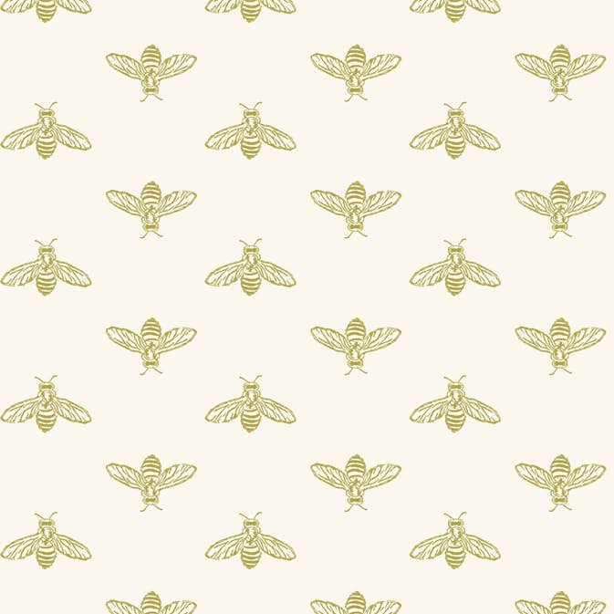 Fototapet Joules Block Print Bee Antique Gold 10mx52 cm