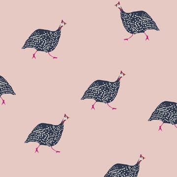 Tapet Joules Guinea Fowl Blush Pink