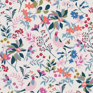 Tapet Joules Fields Edge Floral Antique Crème