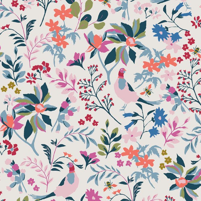 Tapet Joules Fields Edge Floral Antique Crème
