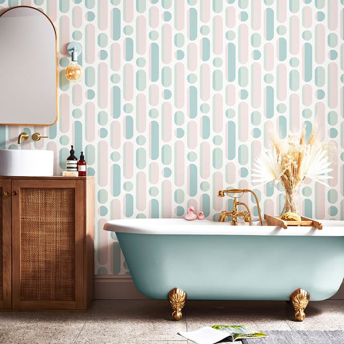 Tapet Envy. Morse Rosa/Grön