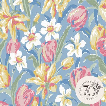 Tapet Laura Ashley Tulips China Blå 119847