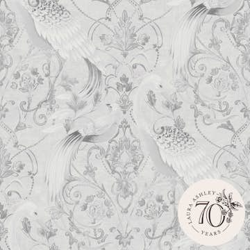 Tapet Laura Ashley Tregaron Silver 119868 EasyUp, Mönstrad Silver