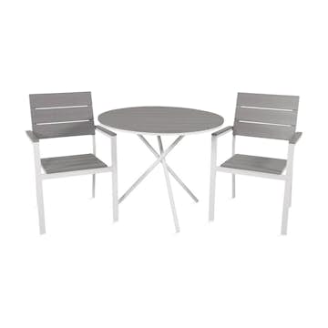 Cafégrupp Venture Home Parma Caféset Rund Ø90 cm med 2 Levels Stolar