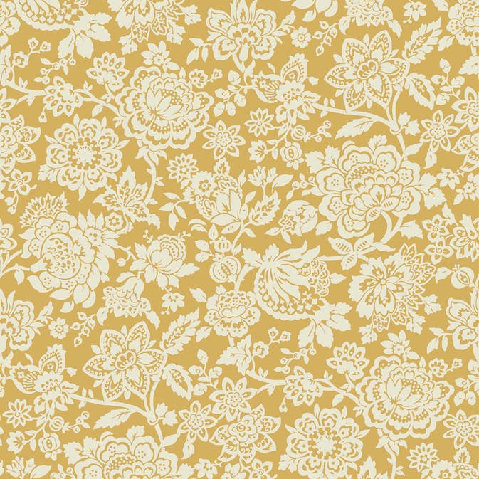 Tapet Laura Ashley Trailing Laurissa Pale Ochre Gul 121072