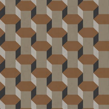 Tapet Sublime Vintage Geometriskmetrics Brun 121138