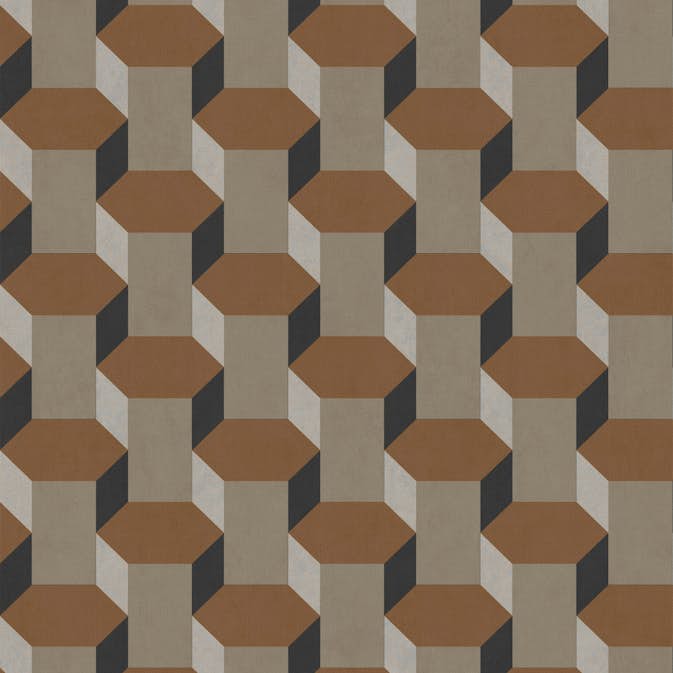 Tapet Sublime Vintage Geometriskmetrics Brun 121138