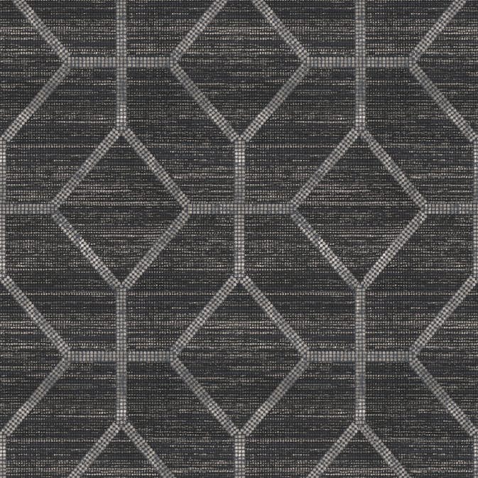 Tapet Sublime Geometrisk Texture Svart 121145