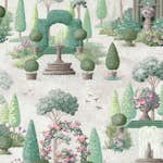 Tapet Laura Ashley Naunton Folly Fern Grön 122746