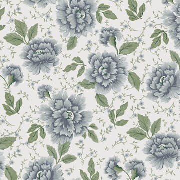 Tapet Laura Ashley Pickworth Posy Pale Seaspray Blå 122747