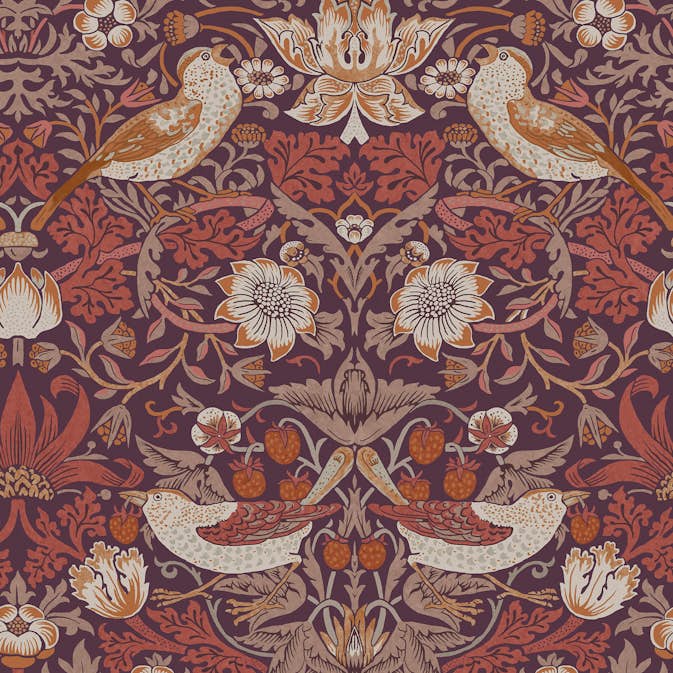 Tapet William Morris At Home Strawberry Thief 124229