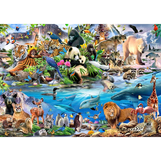 Barntapet ForWall Världens djur - EasyUp