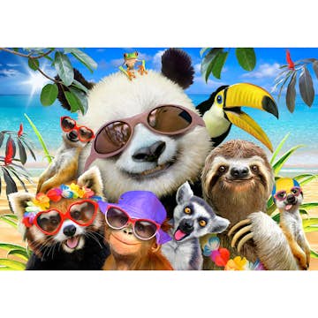 Barntapet ForWall Selfie Djur med cool fotoeffekt - EasyUp