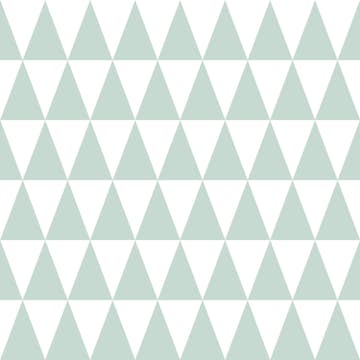 Tapet ESTAhome Grafiska Geometriska Trianglar Mintgrön/Matt Vit