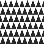 Tapet ESTAhome Grafiska Trianglar Svart/Matt Vit