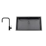 Disklåda Nordic Tech Titan 730 X med Köksblandare Steel Accent Square Shadow